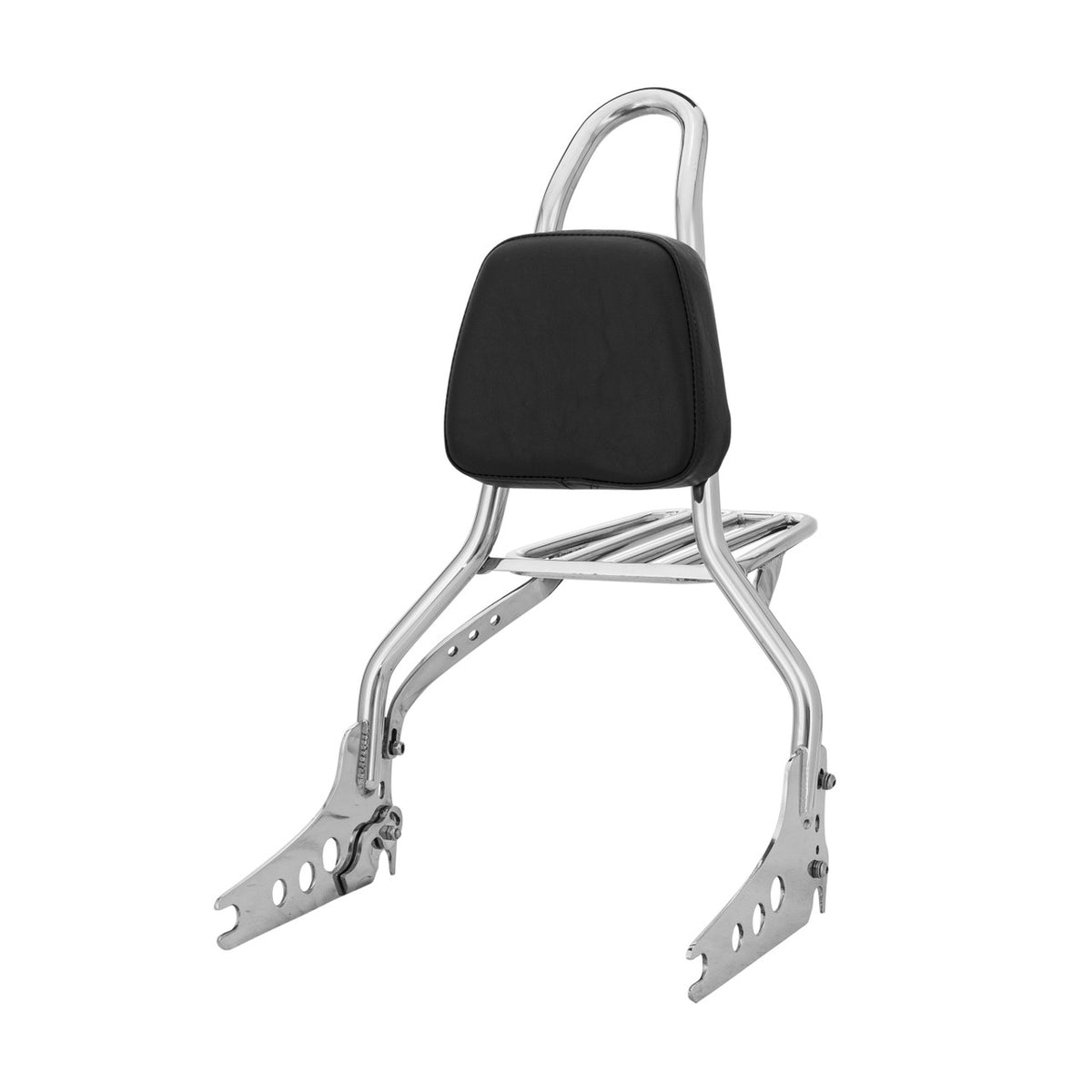 Wings Custom Sissy Bar King 20" Detachable with Luggage Rack - Low Rider S 18-26 - Polished Stainless Steel