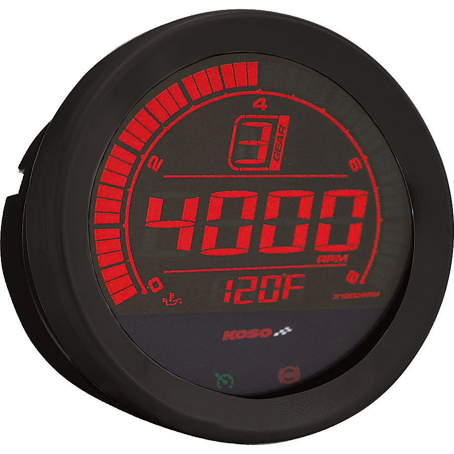 Koso Digital Gauge Cluster Black Bezel 04-13 Flht and Fltr