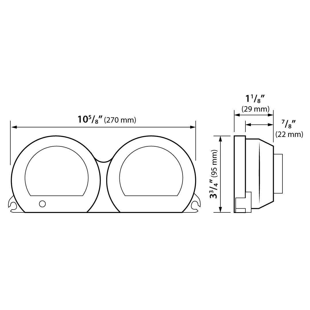 Koso 4 Piece Blue LED Gauges '14-22 Flht Flhx Fltr