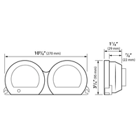 Koso 4 Piece Blue LED Gauges '14-22 Flht Flhx Fltr