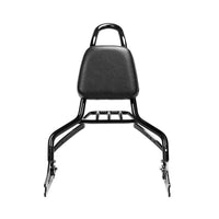 Wings Custom Sissy Bar King 20" Detachable with Luggage Rack - Street Bob 18-26 - Gloss Black / Matte Black
