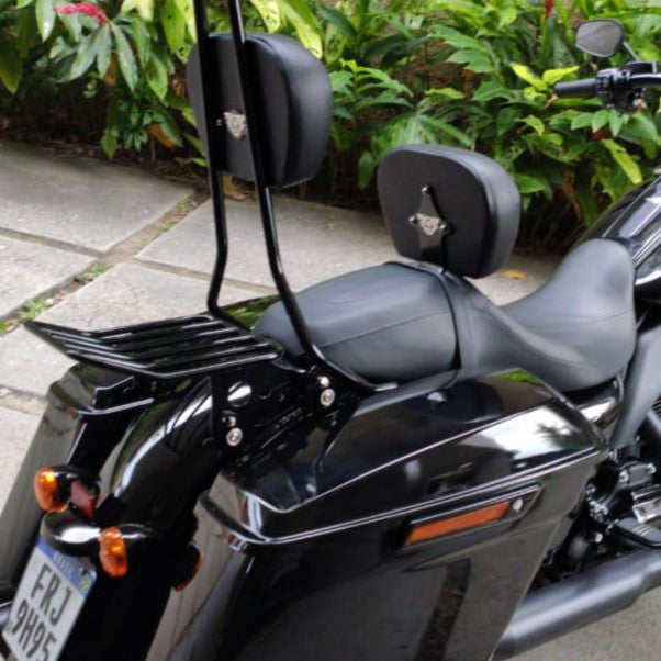 Wings Custom Luggage Rack - Touring 09-26 - Gloss Black / Matte Black