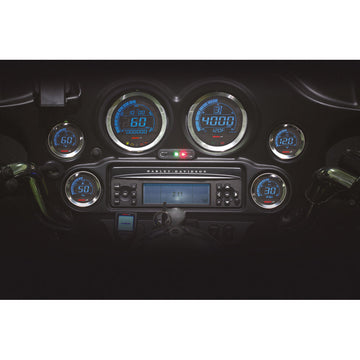 Koso Digital Gauge Cluster Silver Bezel 04-13 Flht and Fltr