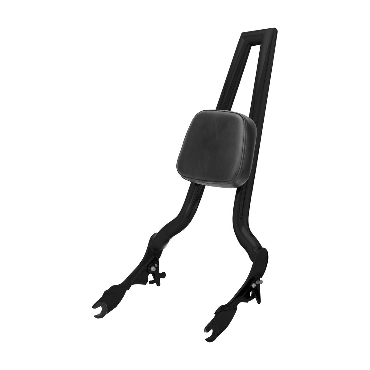 Wings Custom Sissy Bar Squarebone Brutale 25" Detachable - Street Glide 08-25 - Gloss Black / Matte Black