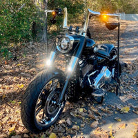 Wings Custom Mad Dogger Curve Rhino 2" Handlebars - Street Bob 18-26 - Polished Stainless Steel