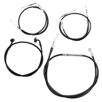 Wings Custom Ape Classic Rhino 2" Handlebar Kit with Cables & Wiring - Softail 11-15 (Cable Throttle) - Gloss Black / Matte Black