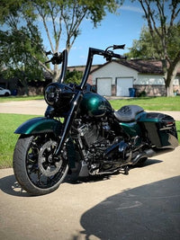 Wings Custom King Curve Rhino 2" Handlebar Kit with Cables - Road King 14-16 & 21-24 (Cable Clutch) - Gloss Black / Matte Black