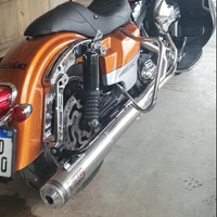 Wings Custom Super Sport Exhaust by Wings & El Camino - Touring Twin Cam 10-16 - Brushed Stainless Steel