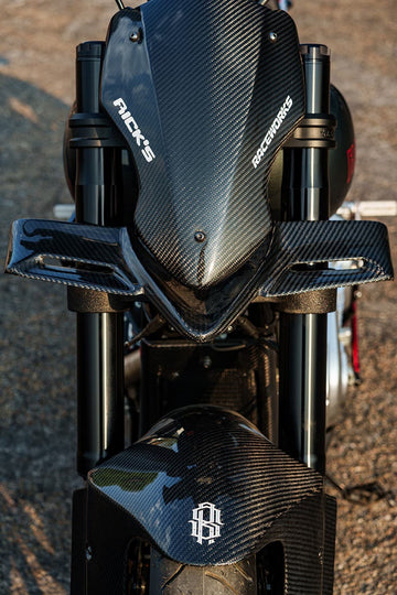 2025 Harley-Davidson Low Rider S custom, carbon fiber fairing from above