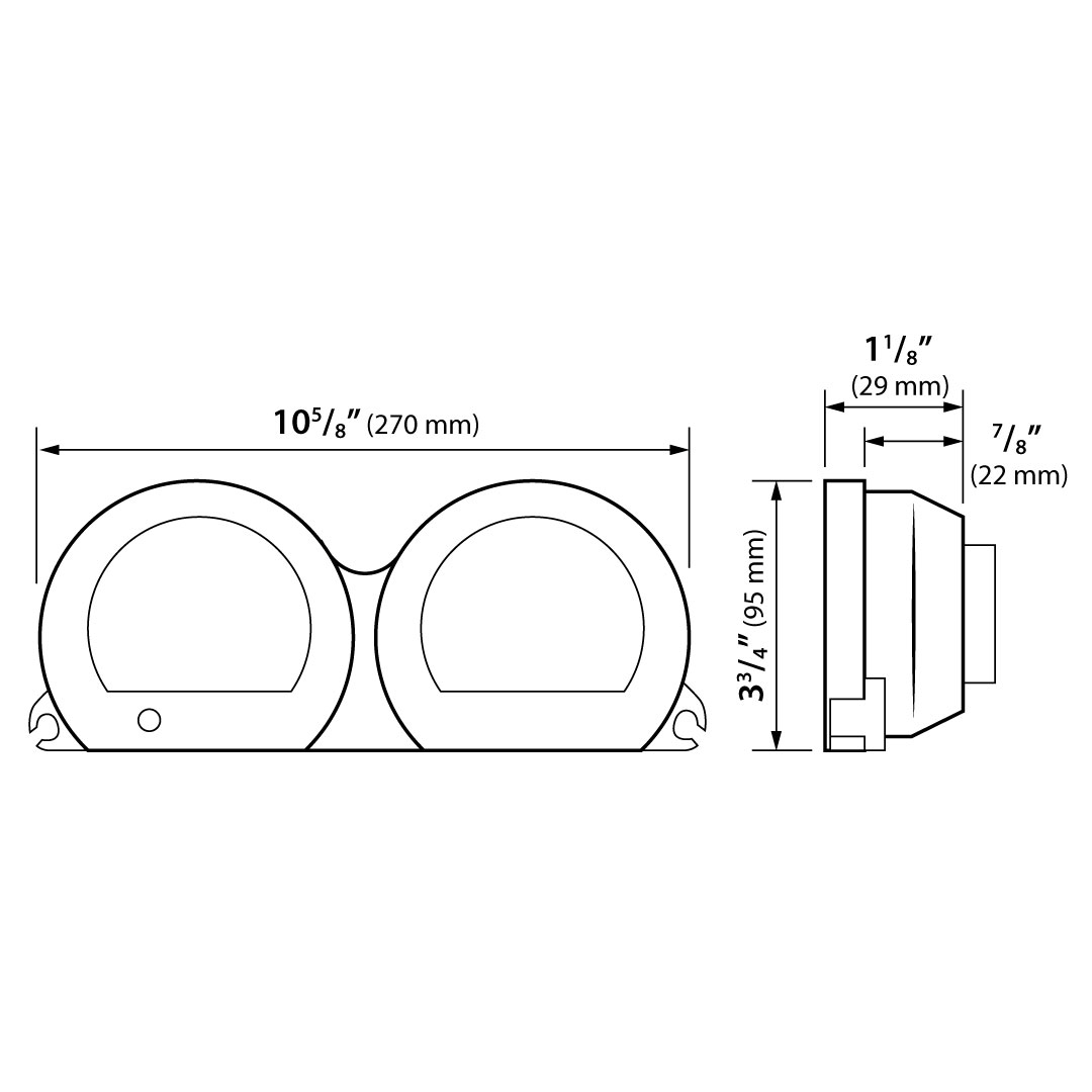 Koso 4 Piece Red LED Gauges '14-22 Flht Flhx Fltr