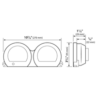 Koso 4 Piece Red LED Gauges '14-22 Flht Flhx Fltr