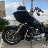 Wings Custom King Curve Rhino 2" Handlebar Kit with Cables - Road Glide 15-20 (Hydraulic Clutch) - Polished Stainless Steel