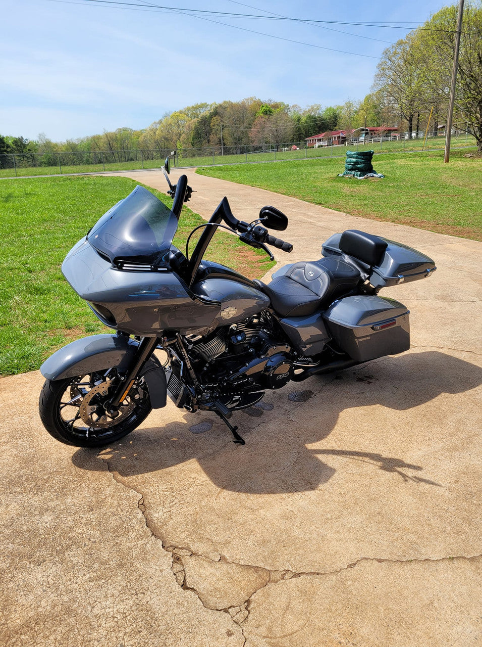 Wings Custom Diablo Rhino 2" Handlebar Kit with Cables - Road Glide 15-20 (Hydraulic Clutch) - Gloss Black / Matte Black