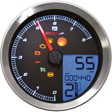 Koso Speedo / Tach Sil Bezel LCD Color Change Display