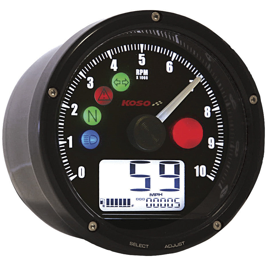 Koso TNT-01 Multifunction Speedometer Black