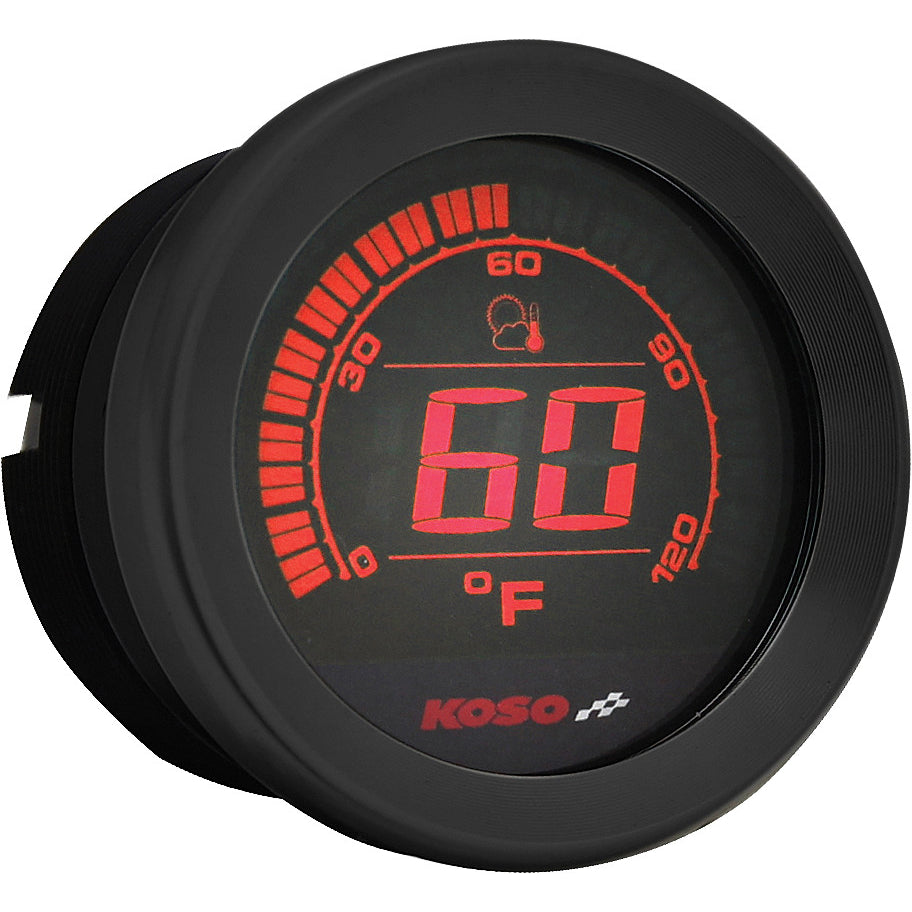 Koso HD-02 Series Gauge Kit Black Bezel Oil Temp