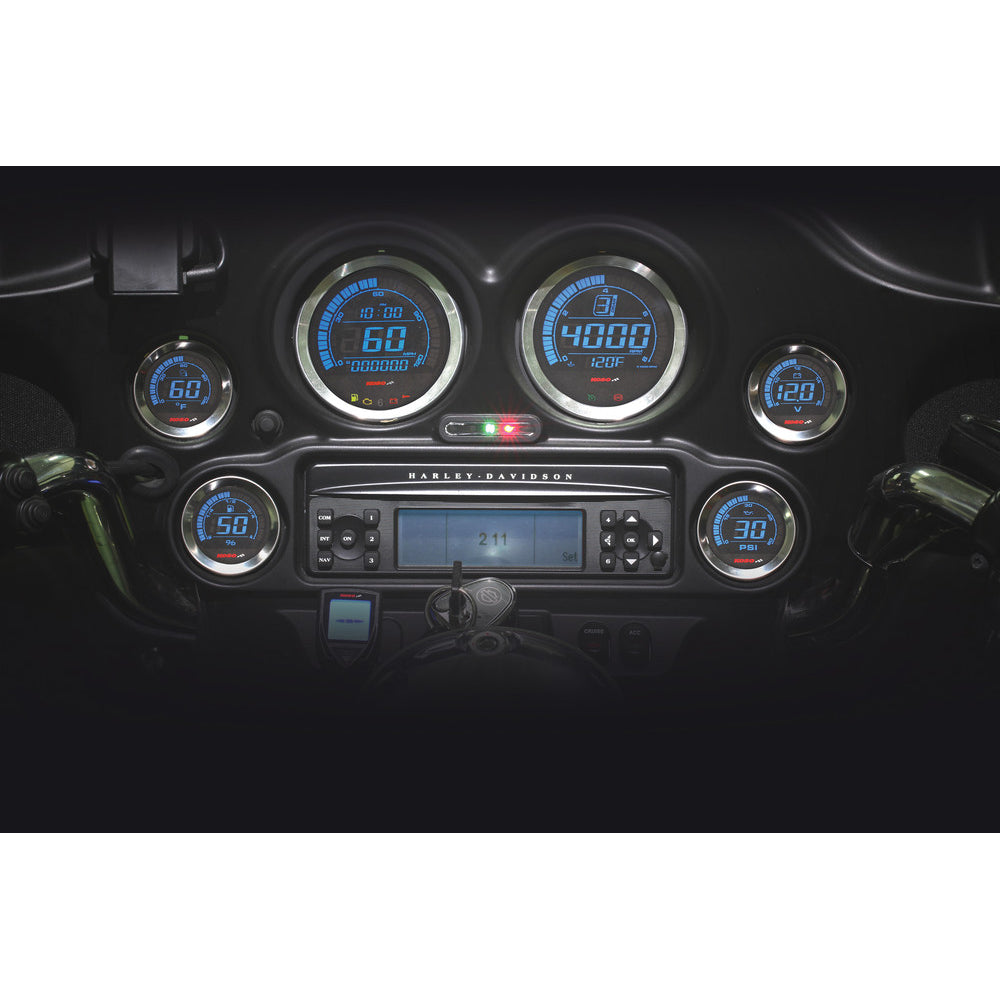 Koso HD-02 Series Gauge Kit Silver Bezel Oil Temp