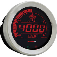 Koso HD-02 Series Gauge Kit Silver Bezel Oil Temp