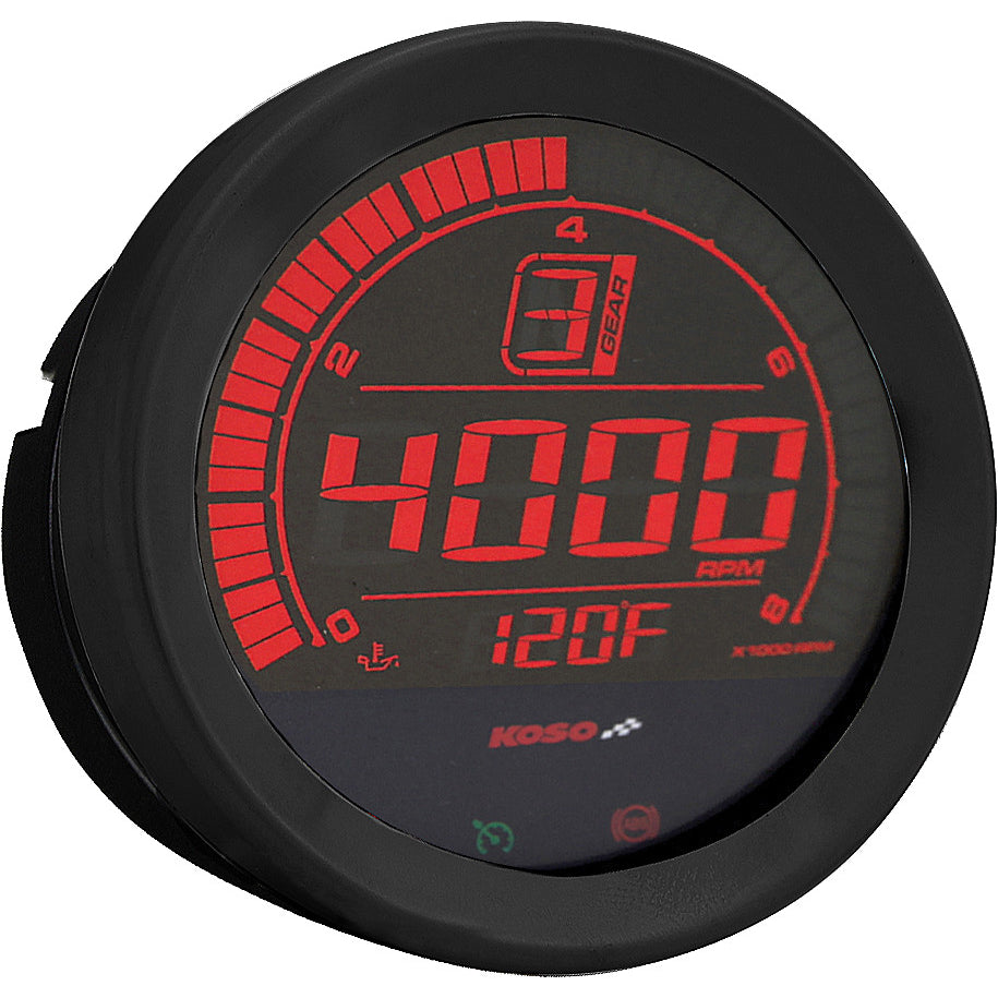Koso HD-02 Series Gauge Kit Black Bezel Oil Temp