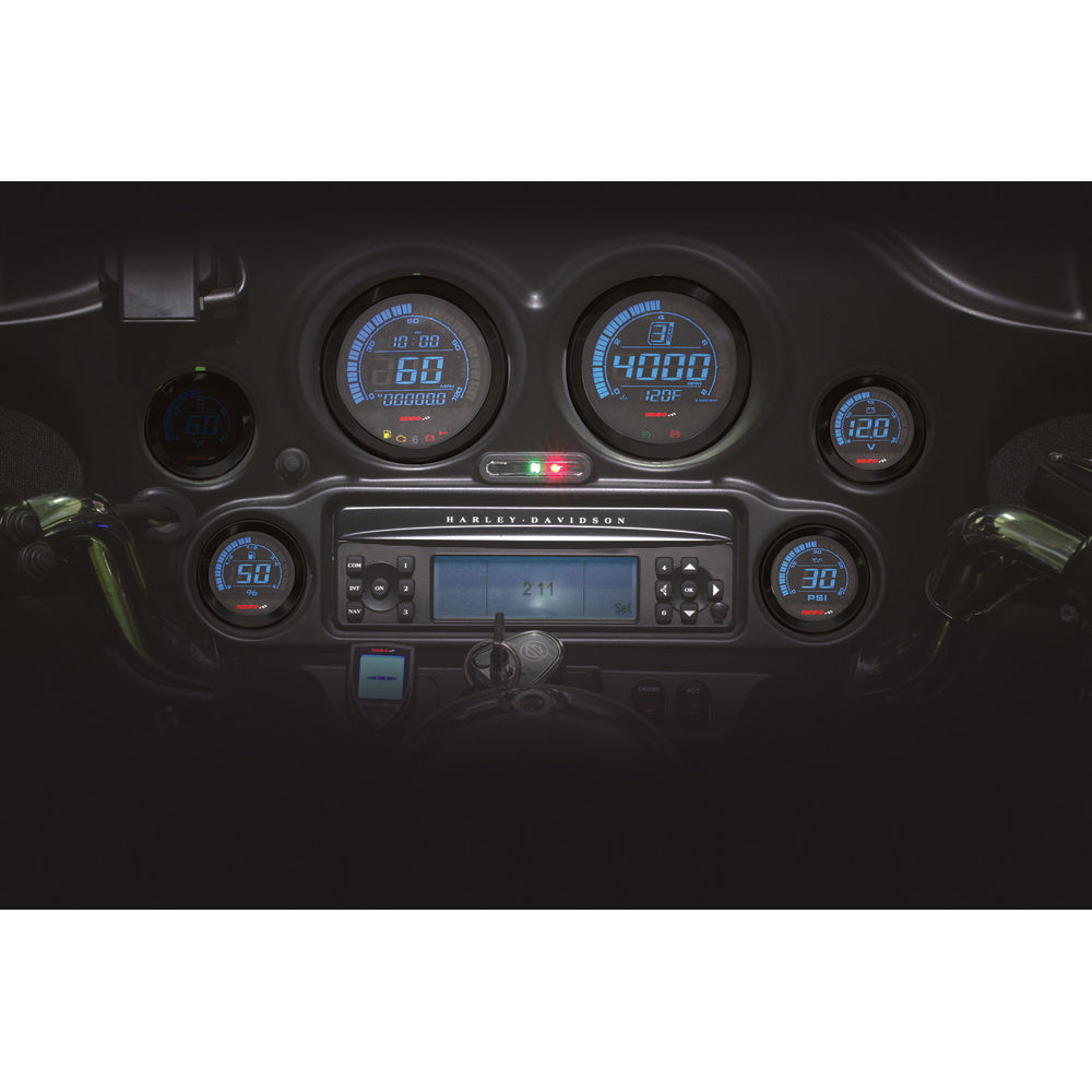 Koso Digital Gauge Cluster Black Bezel 04-13 Flht and Fltr