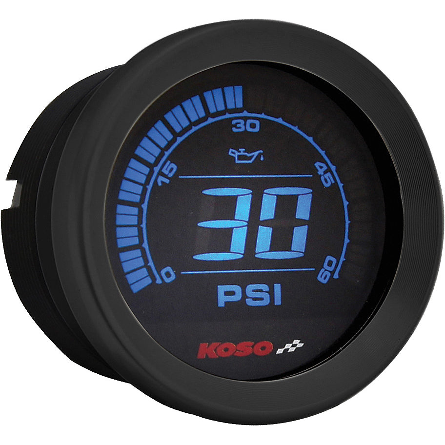 Koso HD-02 Series Gauge Kit Black Bezel Oil Temp