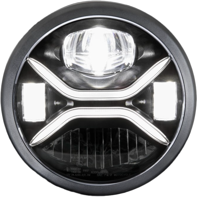 Koso 7" Zenith LED Headligh H4 Plug