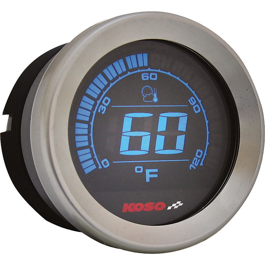 Koso Digital Gauge Cluster Silver Bezel 04-13 Flht and Fltr