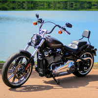 Wings Custom Sissy Bar King Low 16" Detachable - Breakout 13-26 - Gloss Black / Matte Black