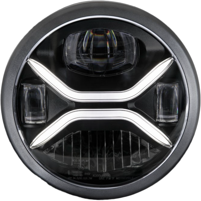 Koso 7" Zenith LED Headligh H4 Plug