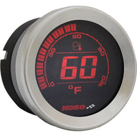 Koso HD-02 Series Gauge Kit Silver Bezel Oil Temp