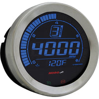 Koso HD-02 Series Gauge Kit Silver Bezel Oil Temp