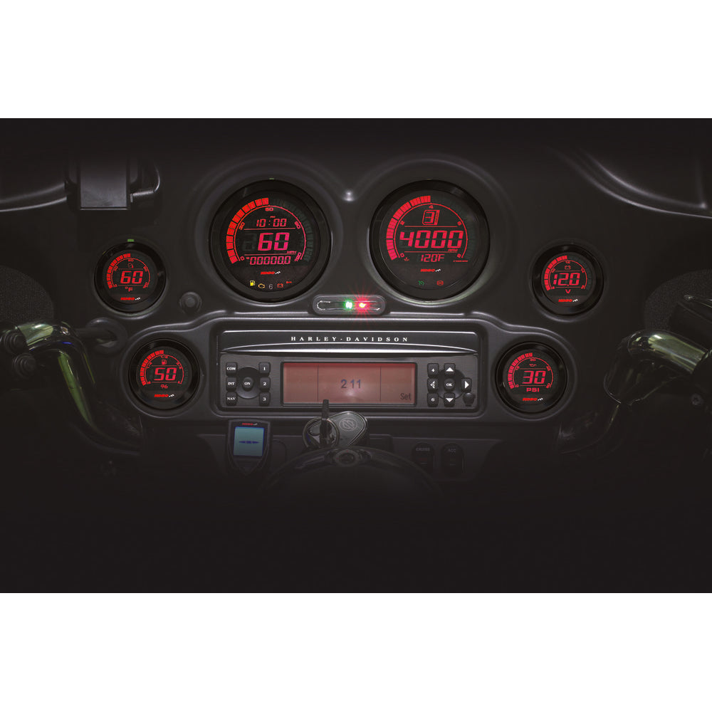 Koso Digital Gauge Cluster Black Bezel 04-13 Flht and Fltr