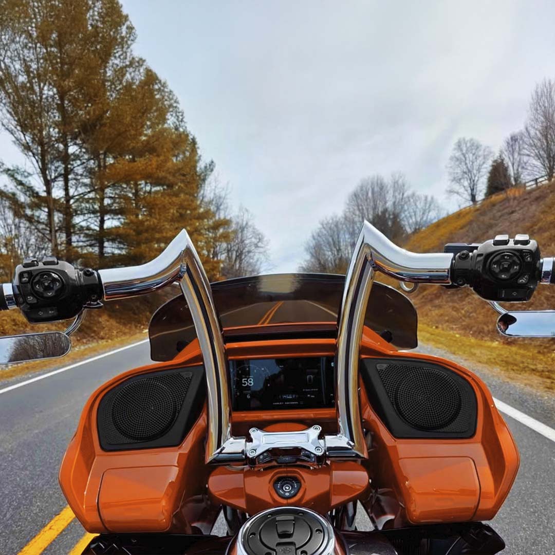 Wings Custom Front Diablo Rhino 2" Handlebars - Road Glide 00-26 - Polished Stainless Steel