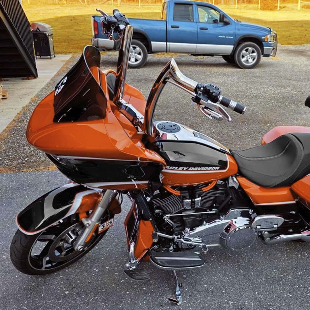 Wings Custom Front Diablo Rhino 2" Handlebars - Road Glide 00-26 - Polished Stainless Steel
