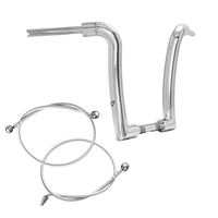 Wings Custom Ape Curve Rhino 2" Handlebar Kit with Cables - Road Glide 15-20 (Hydraulic Clutch) - Polished Stainless Steel