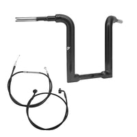 Wings Custom Ape Classic Rhino 2" Handlebar Kit with Cables - Road Glide 08-13 & 21-26 (Cable Clutch) - Gloss Black / Matte Black