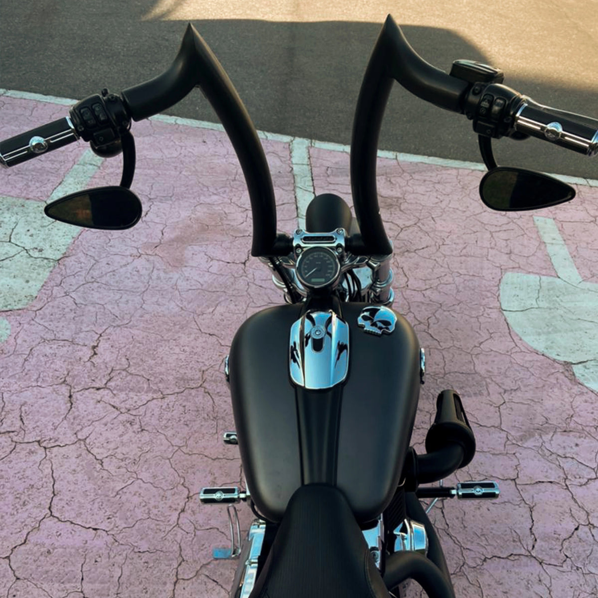 Wings Custom Diablo Rhino 2" Handlebars - Breakout 13-26 - Gloss Black / Matte Black