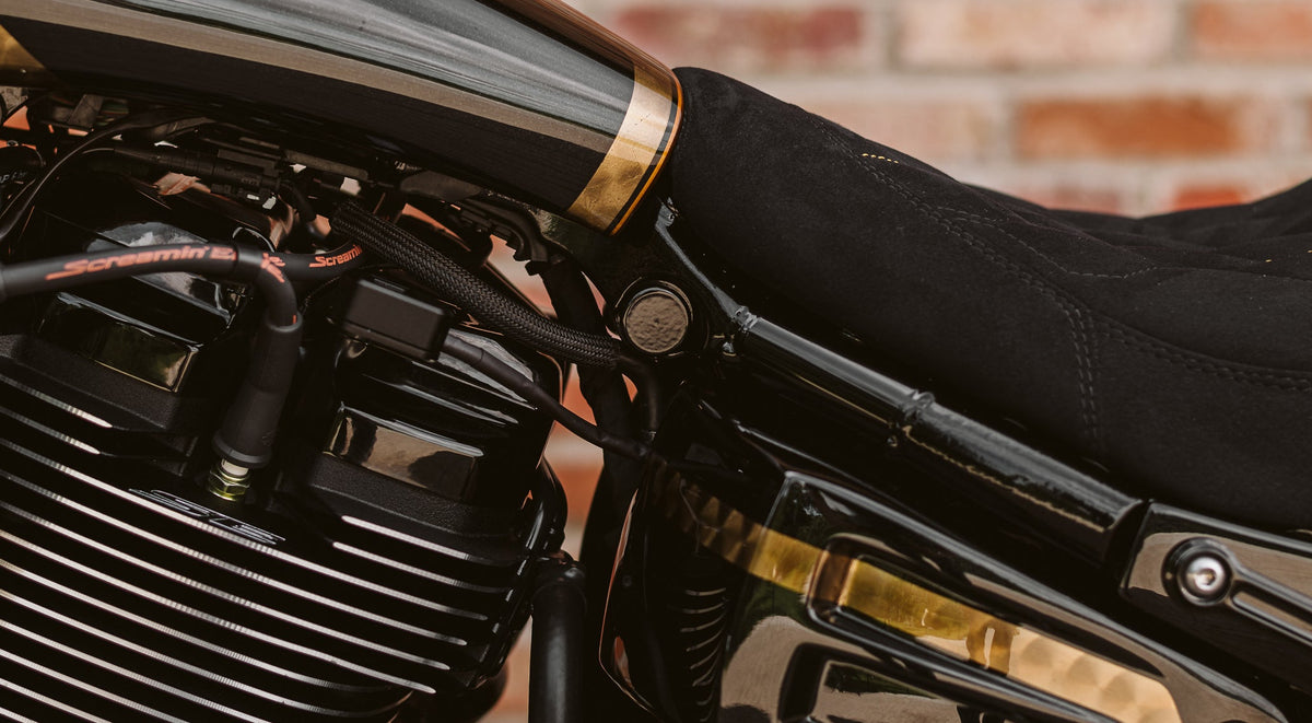 Killer Custom Rear Shock Upper Bolt Covers - Softail 18-up