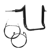 Wings Custom Diablo Rhino 2" Handlebar Kit with Cables - Electra Glide 08-13 & 21-24 (Cable Clutch) - Gloss Black / Matte Black
