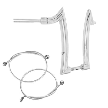 Wings Custom Diablo Rhino 2" Handlebar Kit with Cables - Road King 14-20 (Hydraulic Clutch) - Polished Stainless Steel