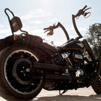 Wings Custom Diablo Rhino 2" Handlebars - Fat Boy 00-26 - Gloss Black / Matte Black