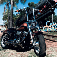 Wings Custom Diablo Rhino 2" Handlebar Kit with Cables & Wiring - Softail Standard 21-24 (E-Throttle) - Polished Stainless Steel