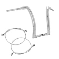 Wings Custom Front King Rhino 2" Handlebar Kit with Cables - Road Glide 15-20 (Hydraulic Clutch) - Polished Stainless Steel