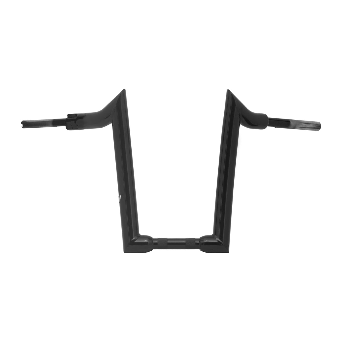 Wings Custom Diablo Curve Rhino 2" Handlebars - Fat Boy 00-26 - Polished Stainless Steel / Gloss Black / Matte Black