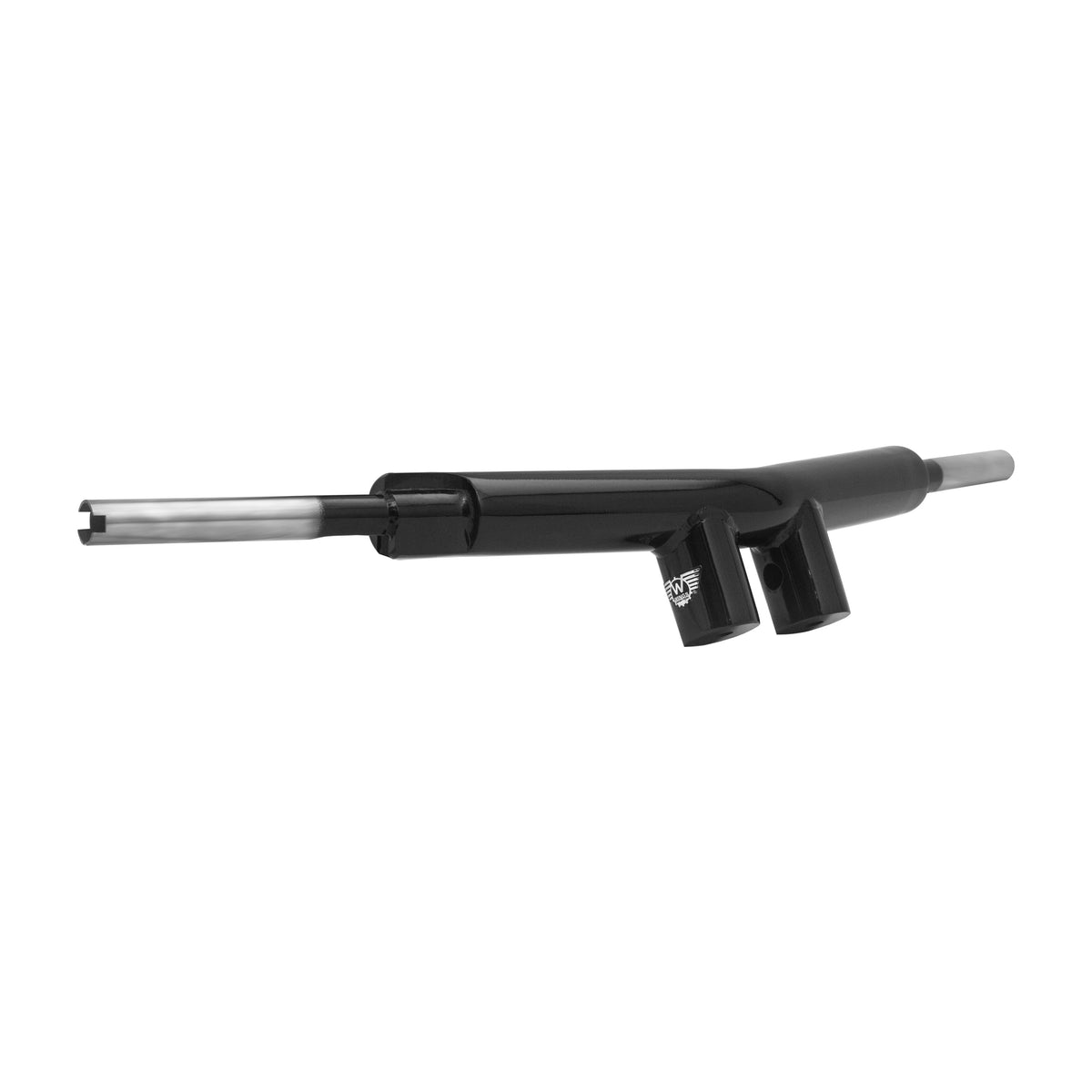 Wings Custom T-Bar Rhino 2" Handlebars - Fat Boy 00-26 - Gloss Black / Matte Black / Polished Stainless Steel