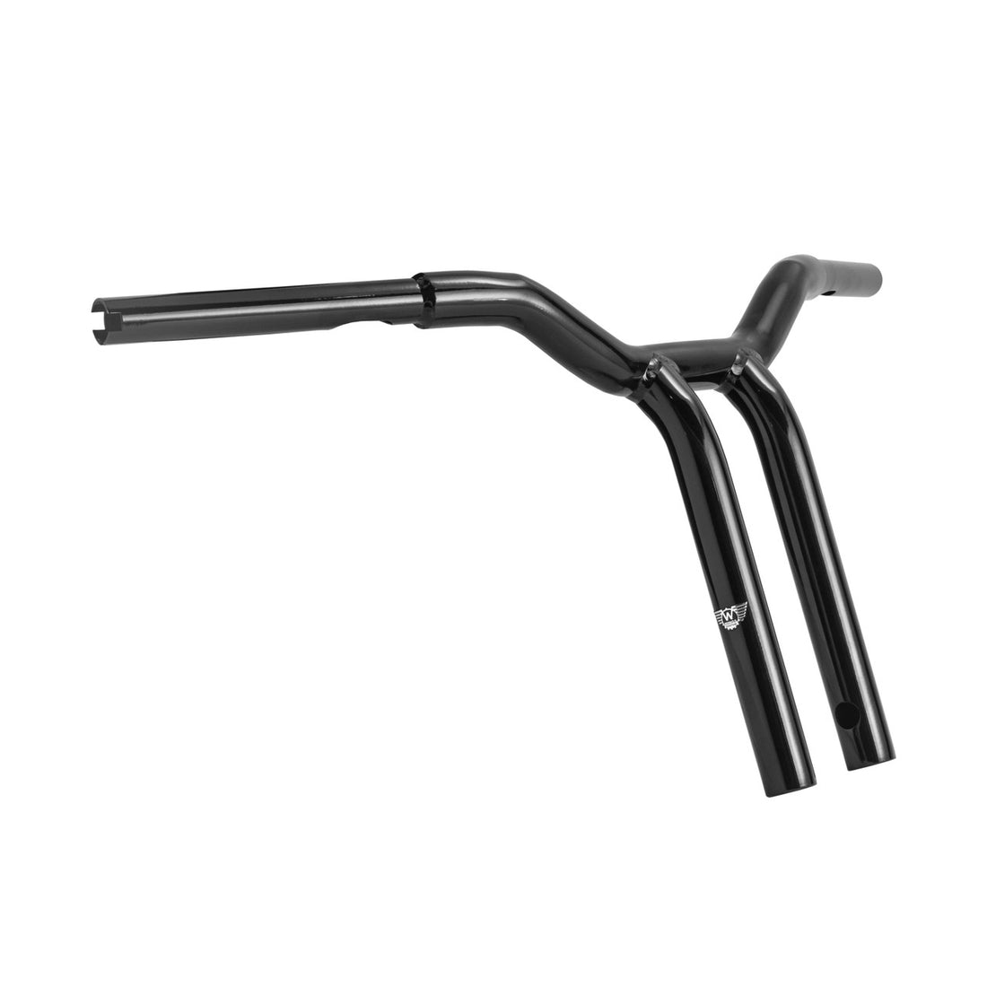 Wings Custom Sun Bar Pullback Robust 1-1/4" Handlebars - Fat Bob 18-24 - Gloss Black / Matte Black