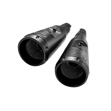 Wings Custom Low Shot 5" Slip-On Mufflers - Touring 17-25 - Black