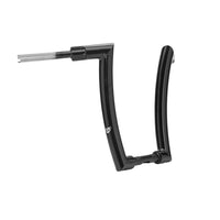 Wings Custom King Curve Rhino 2" Handlebars - Fat Boy 00-26 - Gloss Black / Matte Black