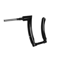 Wings Custom King Curve Taurus 2-1/2" Handlebars - Breakout 13-26 - Gloss Black / Matte Black