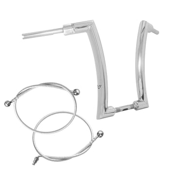 Wings Custom King Rhino 2" Handlebar Kit with Cables - Road King 14-20 (Hydraulic Clutch) - Polished Stainless Steel